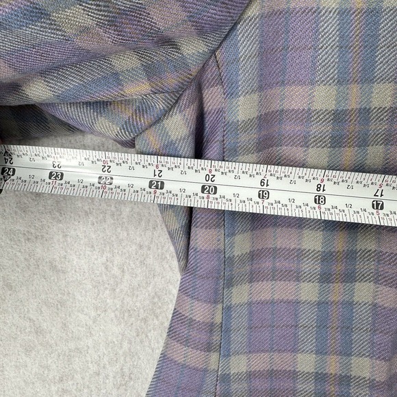 NWT Dunedin Wool Skirt Suit Size 10 Lavendar Purple Plaid Woolmark Midi READ - Picture 7 of 16